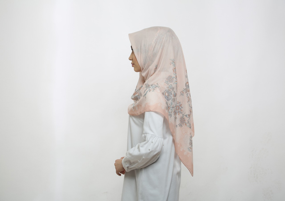 Baskılı Polyester Tülbent Eşarp 110463-B