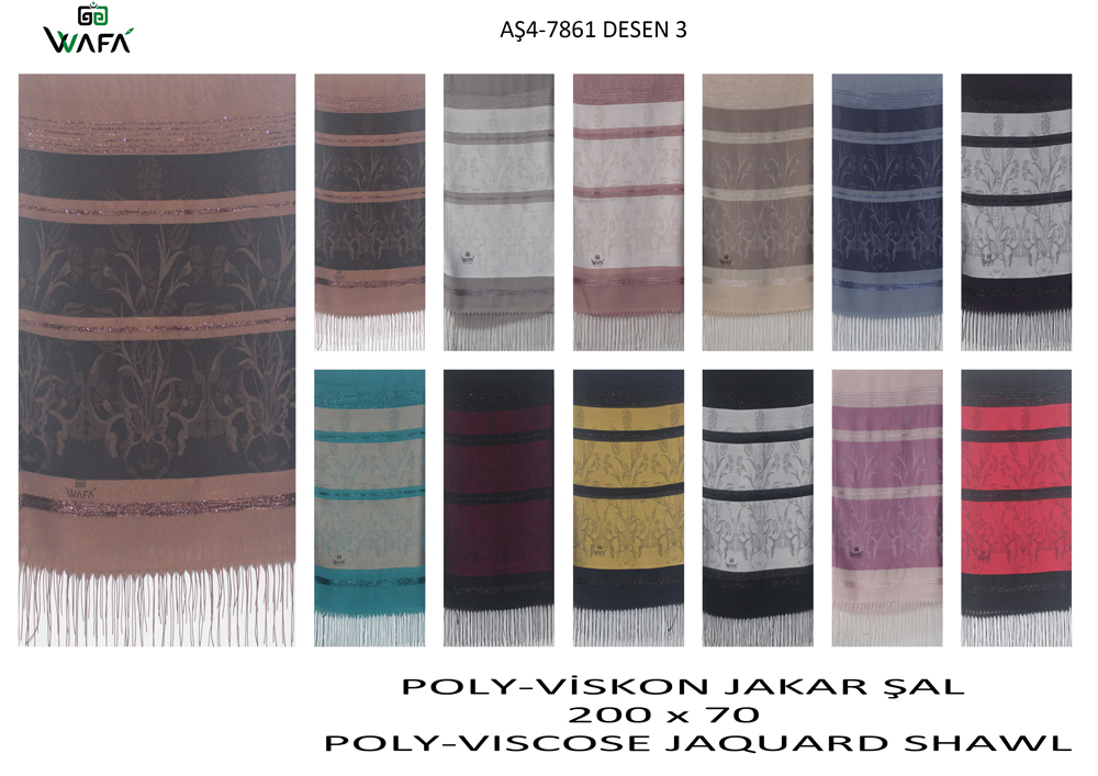 Polyester Viskon Şal 7861-3