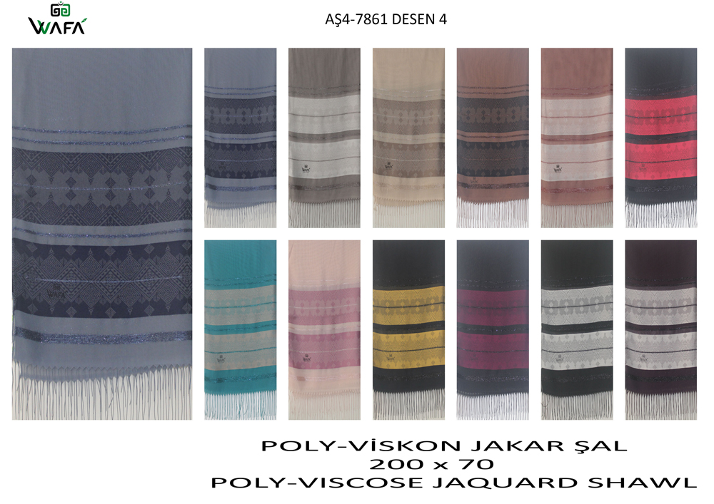 Polyester Viskon Şal 7861-4