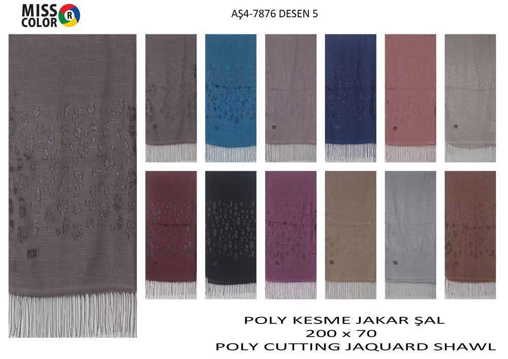 Polyester Kesme Şal 7876-5